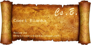 Cseri Bianka névjegykártya
