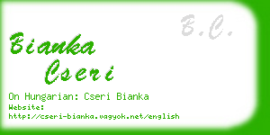 bianka cseri business card